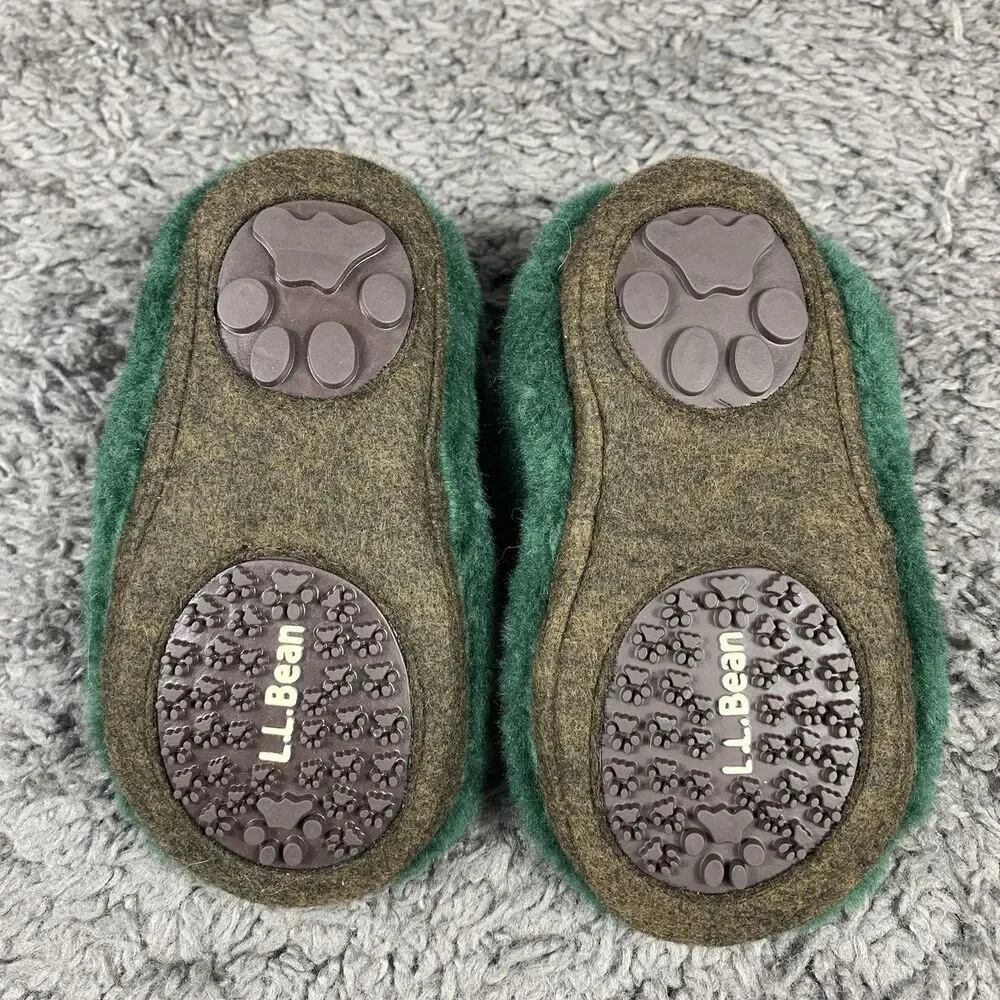 L.L. Bean Toddlers’ Animal Paws Slippers Moose Size 7-8 Toddler Kids